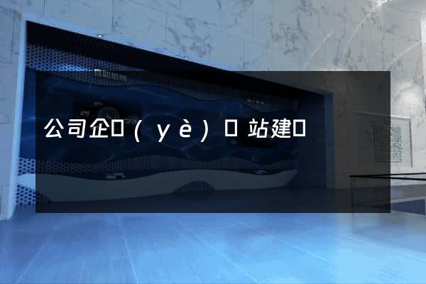 公司企業(yè)網站建設