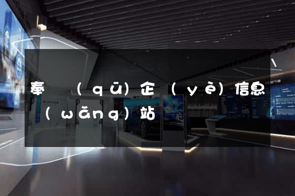 奉賢區(qū)企業(yè)信息網(wǎng)站