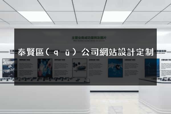 奉賢區(qū)公司網站設計定制