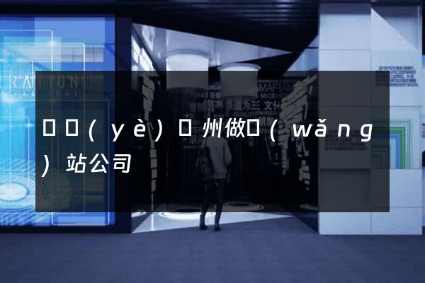 專業(yè)廣州做網(wǎng)站公司