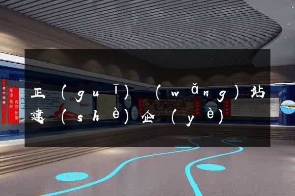 正規(guī)網(wǎng)站建設(shè)企業(yè)