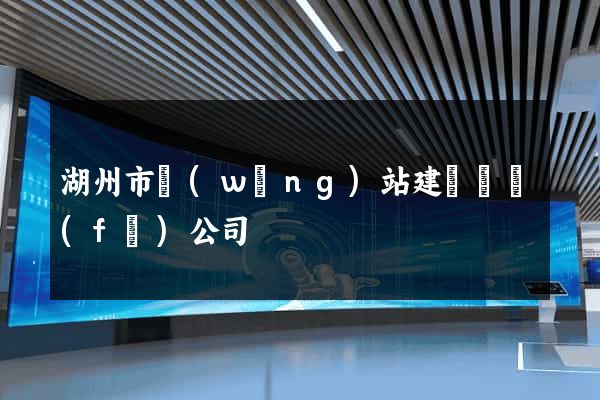 湖州市網(wǎng)站建設開發(fā)公司