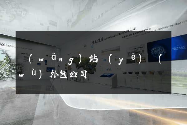 網(wǎng)站業(yè)務(wù)外包公司