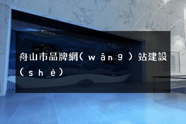 舟山市品牌網(wǎng)站建設(shè)