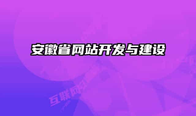 安徽省網(wǎng)站開發(fā)與建設